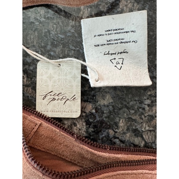 Free People Roma We The Free Slouchy Suede Slingshot Bag Brown Hobo Shoulder Bag - Picture 3 of 11